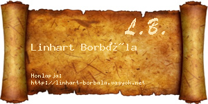 Linhart Borbála névjegykártya